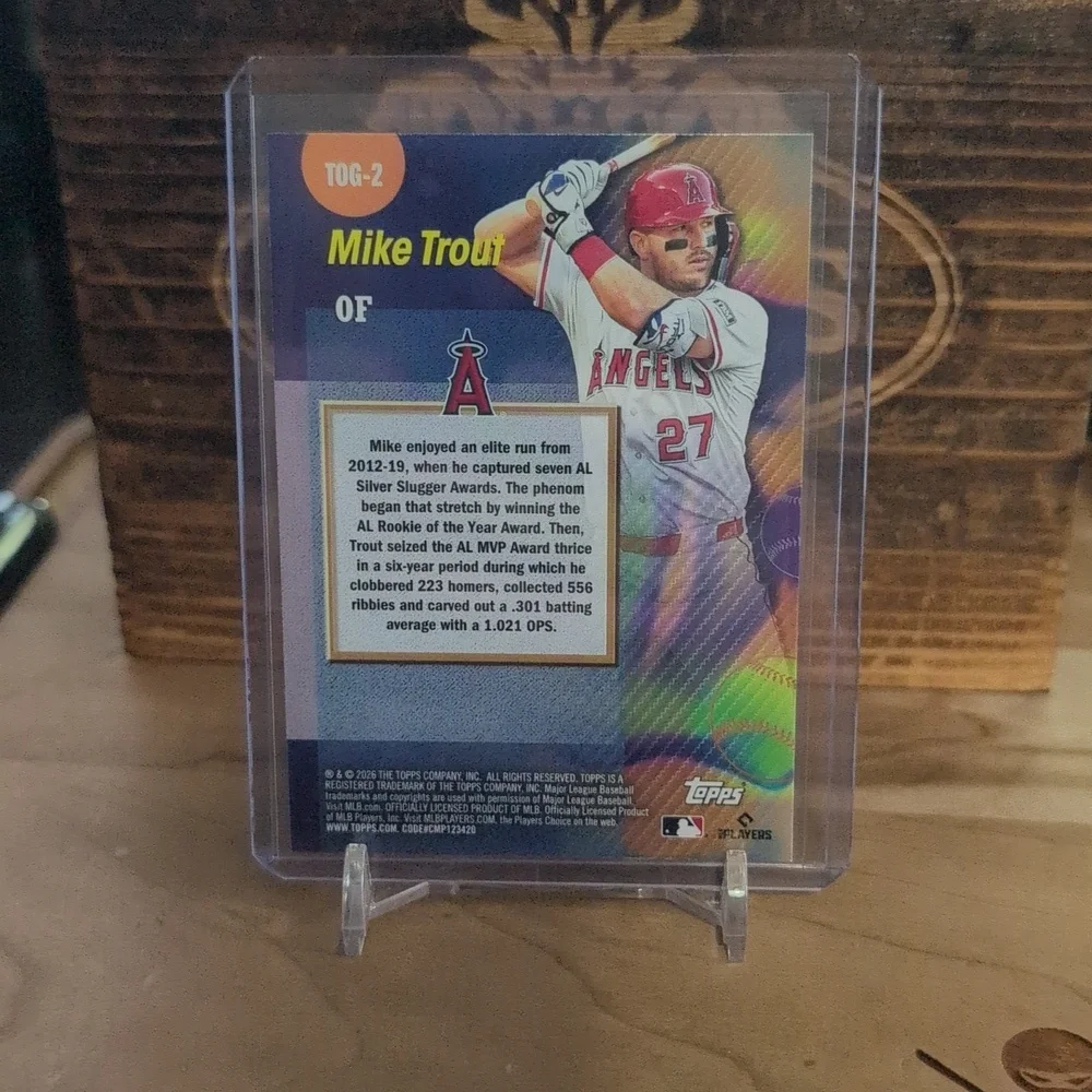 2026 Topps Mike Trout Titans Of The Game Angels - Picture 2 of 2